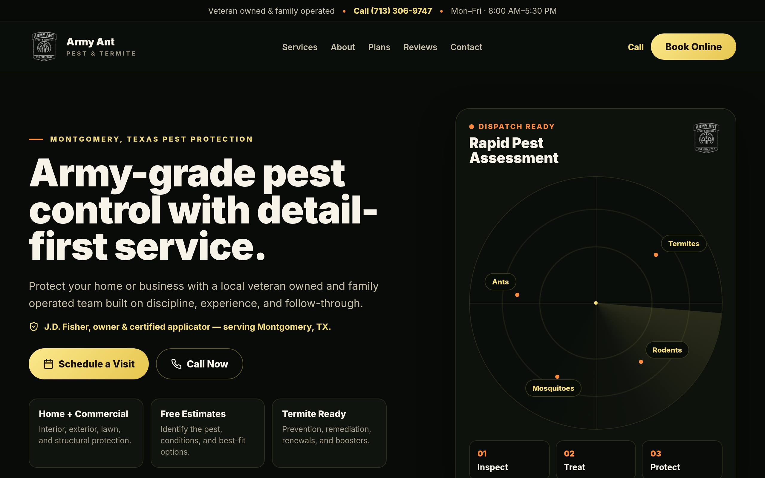 Army Ant Pest & Termite website
